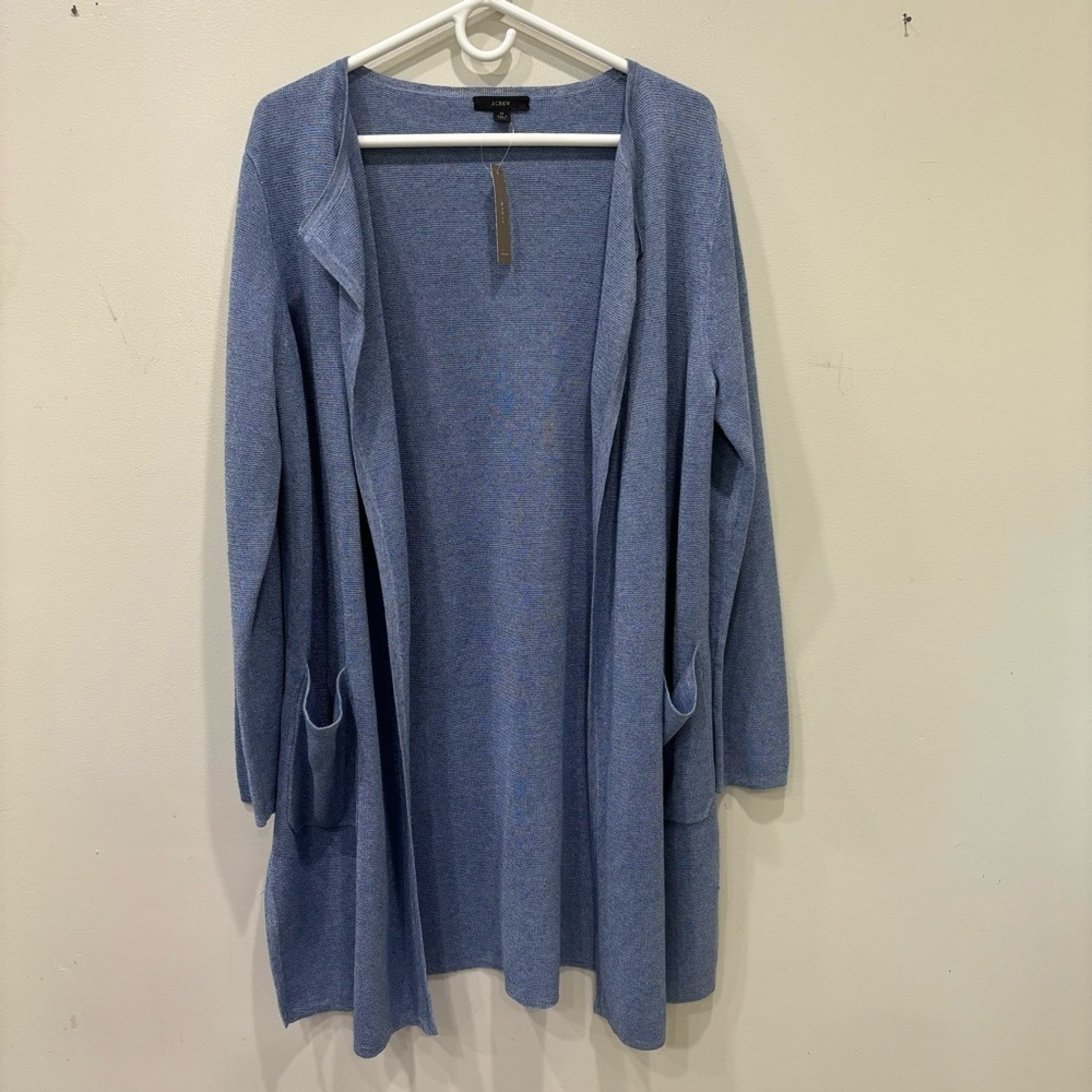 J.Crew Julliete Linen Blend Open Cardigan Women’s Size Medium NEW